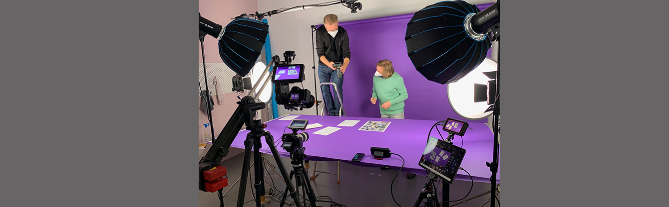 Behind the Scenes Ansicht des Filmsets der Kunstrezepte